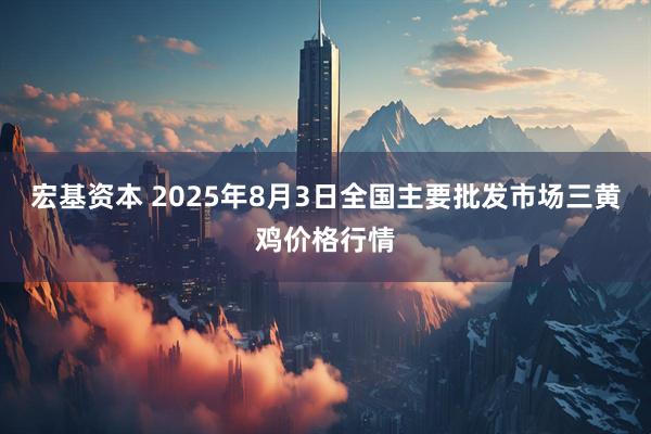 宏基资本 2025年8月3日全国主要批发市场三黄鸡价格行情